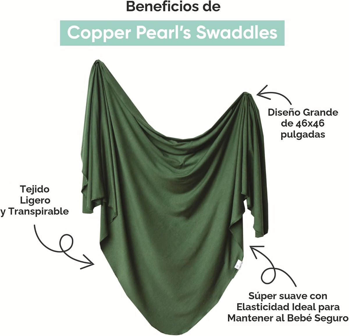 Copper Pearl Manta de Arrullo para Bebé - Manta de Bebé de Punto Pr...