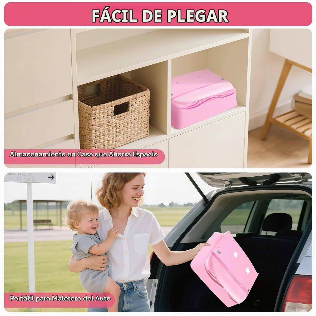 BOSEDSANG Silla Alta para Bebé 4 en 1, Silla Alta Convertible para...
