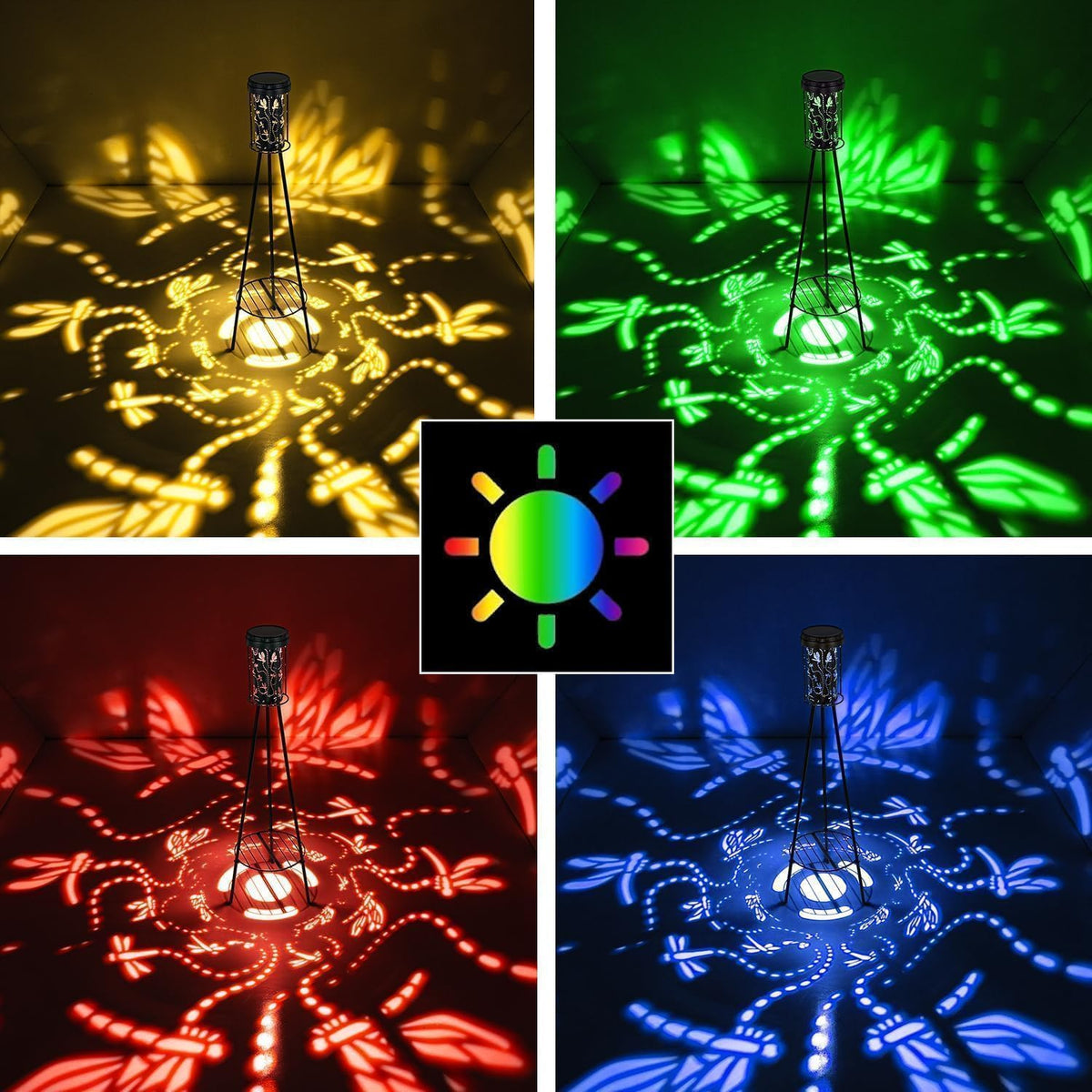 SendaLife Luces solares con soporte para plantas, 1 paquete, IP44 i...