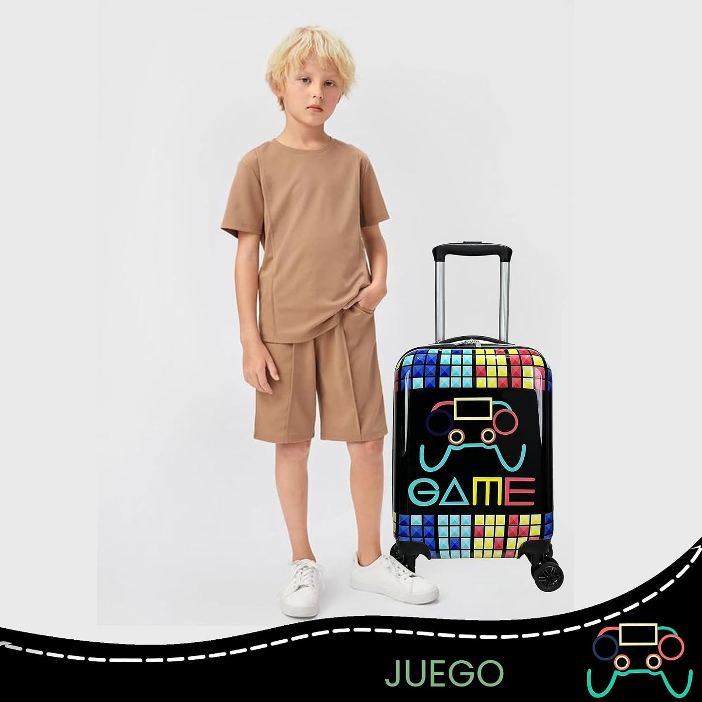 Homskiii Juego de maletas para niños, 2 piezas, equipaje rígido de...