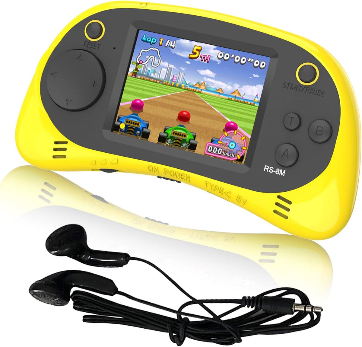 EASEGMER Juegos electrónicos portátiles de 16 bits para niños con 2...