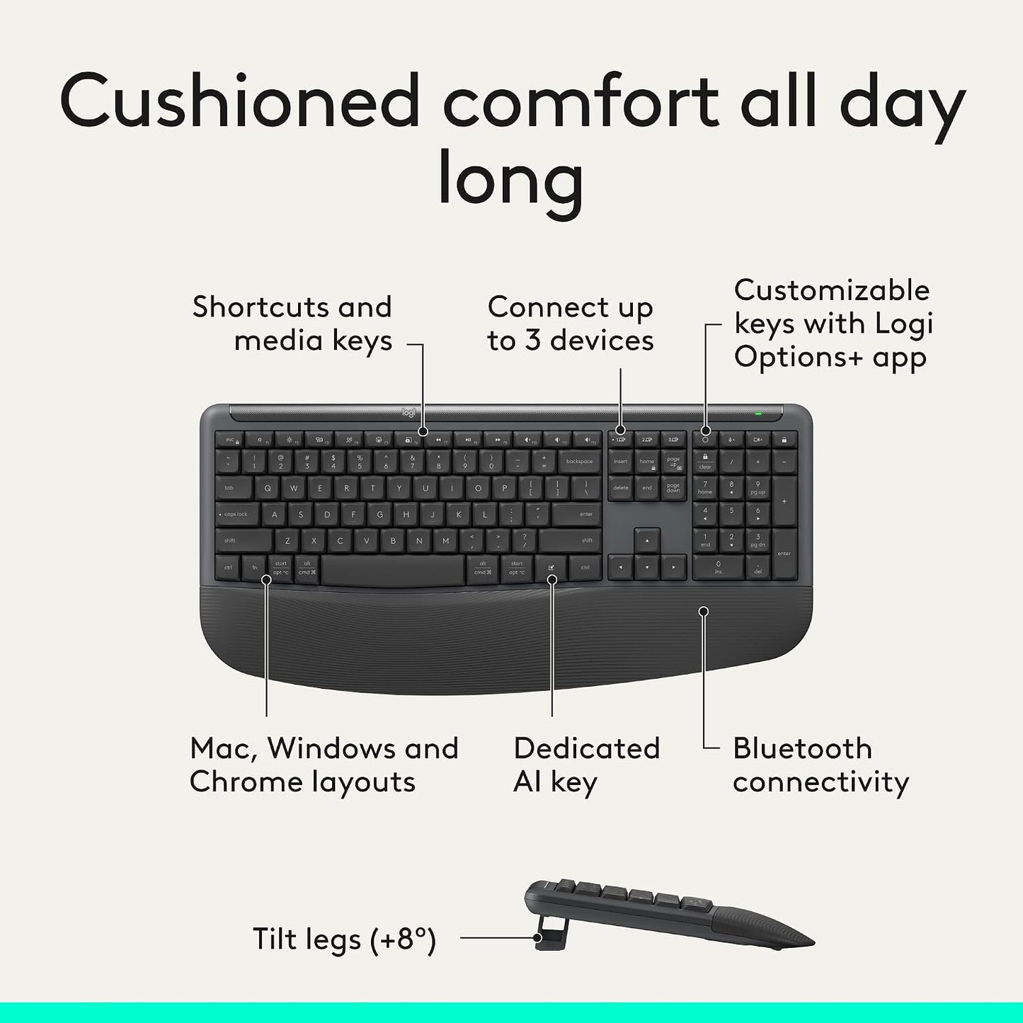 Logitech Signature Comfort Plus Combo MK880 Combo de teclado y mous...