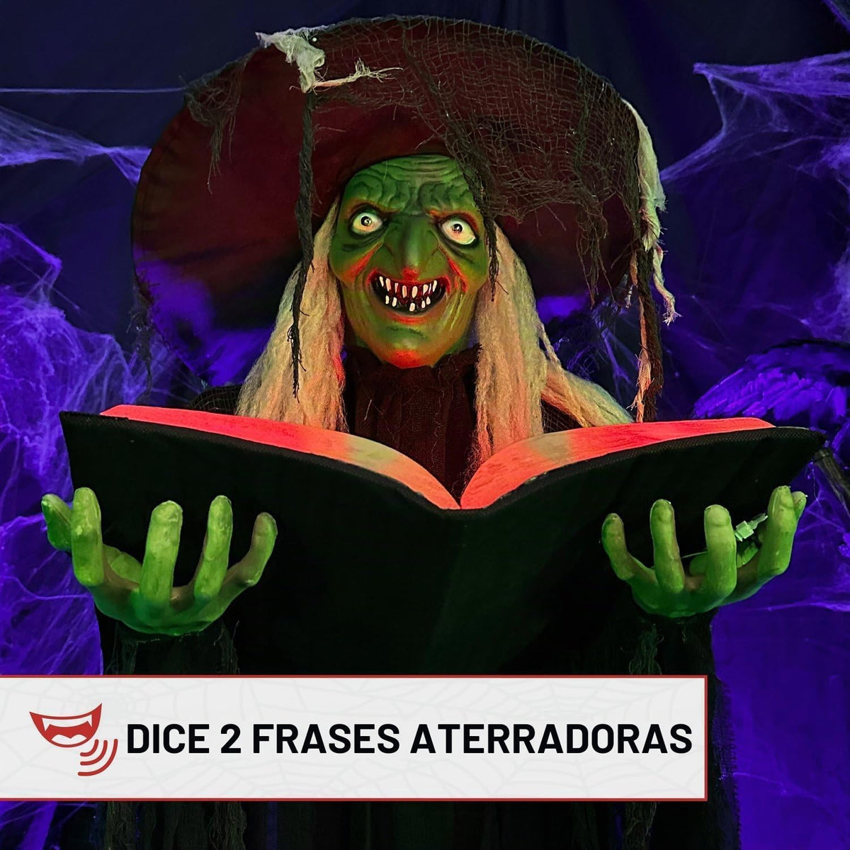 Haunted Hill Farm Libro de hechizos de tamaño real, animatrónico de...