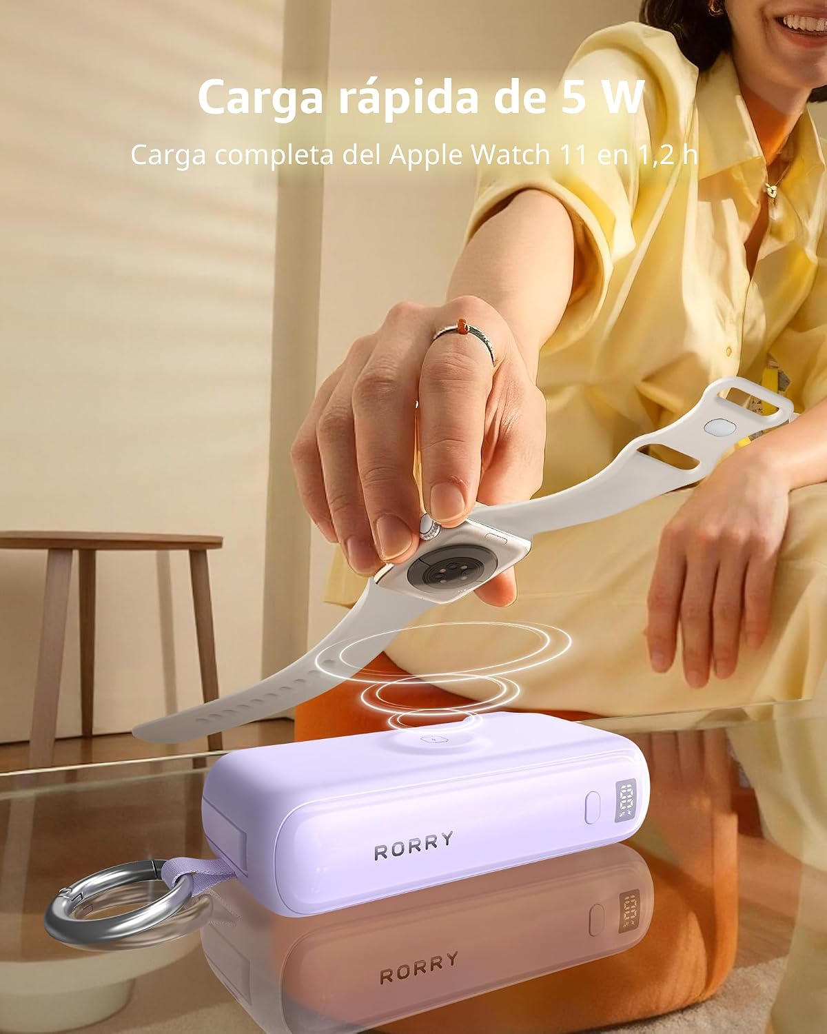 RORRY Cargador portátil de flujo 10000mAh 40W enchufe de pared Banc...
