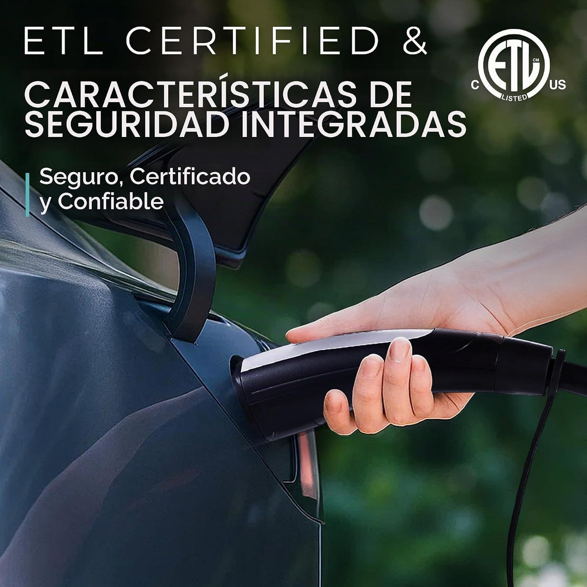 Lectron Cargador portátil EV Tesla NACS de nivel 1\/2 (8A - 40A), e...