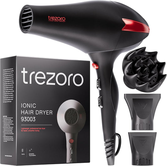 TREZORO Secador de pelo profesional \u2013 Secador de pelo iónico d...
