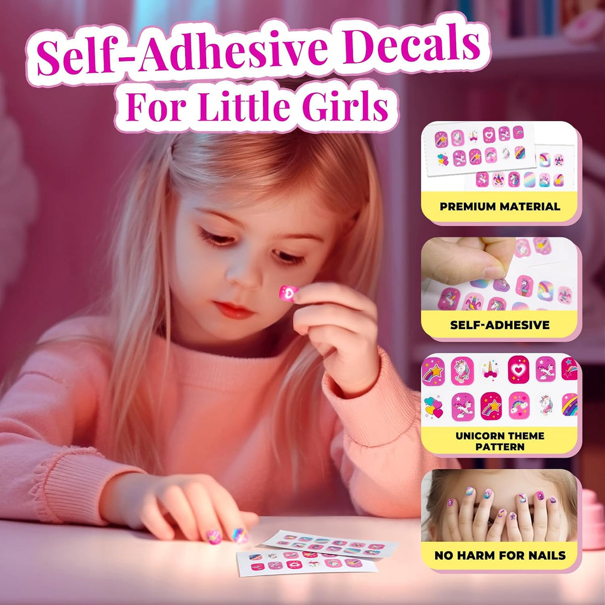 ULOVEME - Kit de maquillaje real para niñas pequeñas, juguete de ma...