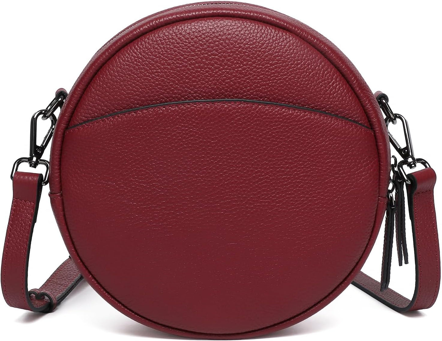 COOLCY Bolsos cruzados de cuero, bolso de hombro circular, bolso re...