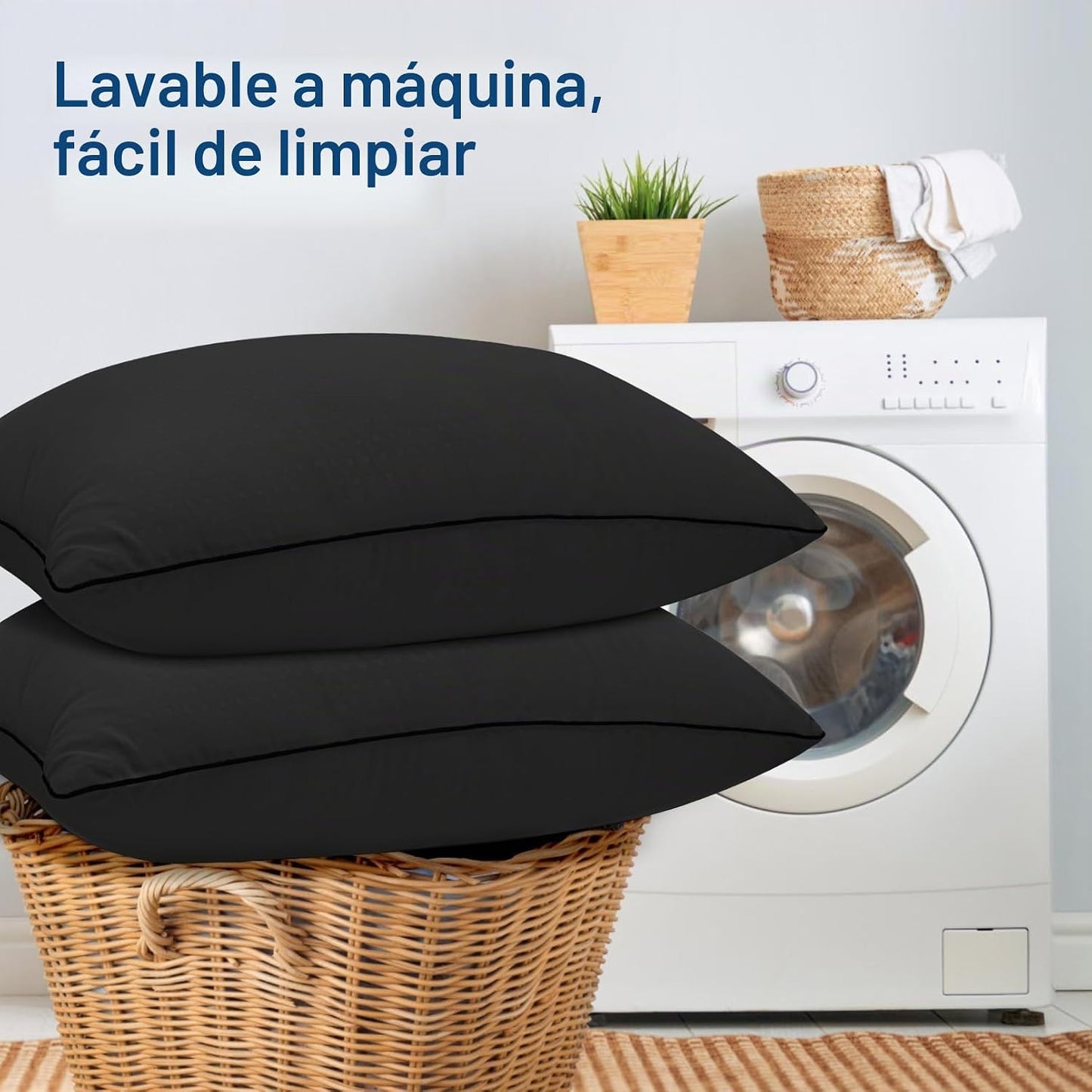 Higoom Almohadas de cama tamaño Queen para dormir, 4 unidades, almo...