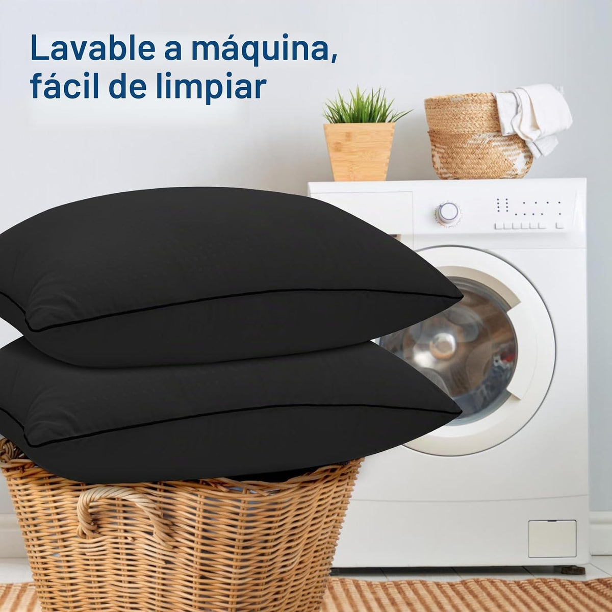 Higoom Almohadas de cama de tamaño estándar para dormir, 4 unidades...