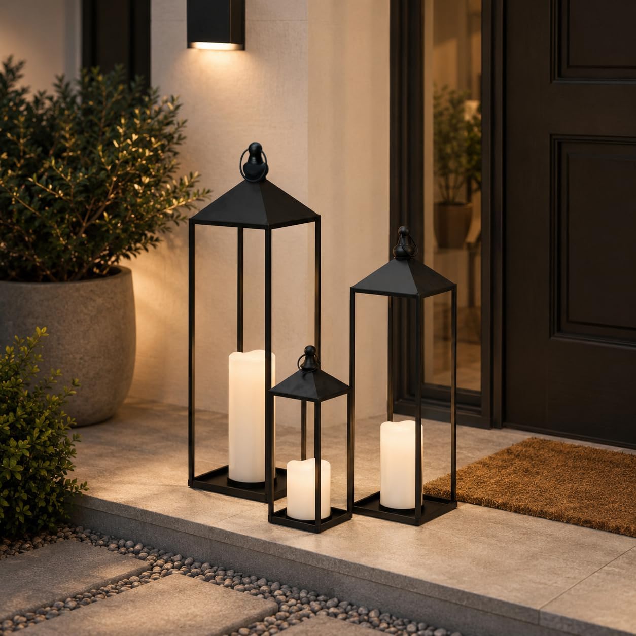 DECORKEY Faroles LED decorativos para exteriores e interiores, 23 p...
