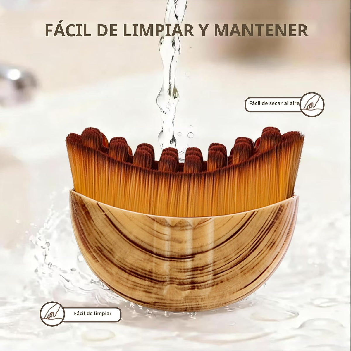 Cepillo facial de contorno linfático (2 unidades), masajeador de dr...