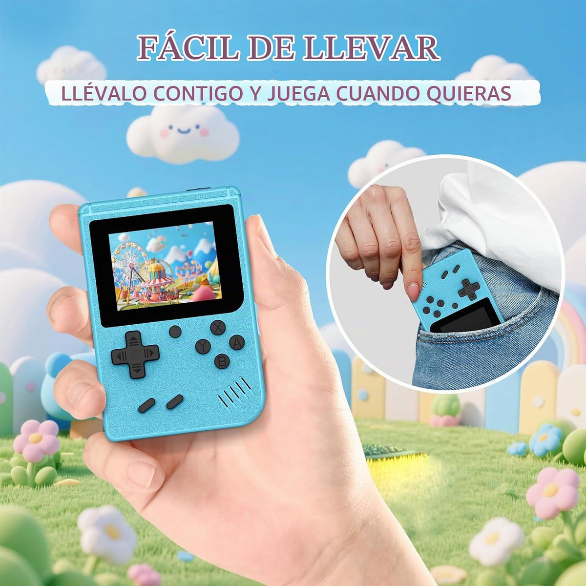 Mini consola de juegos portátil con pantalla IPS de 3.0 pulgadas, c...