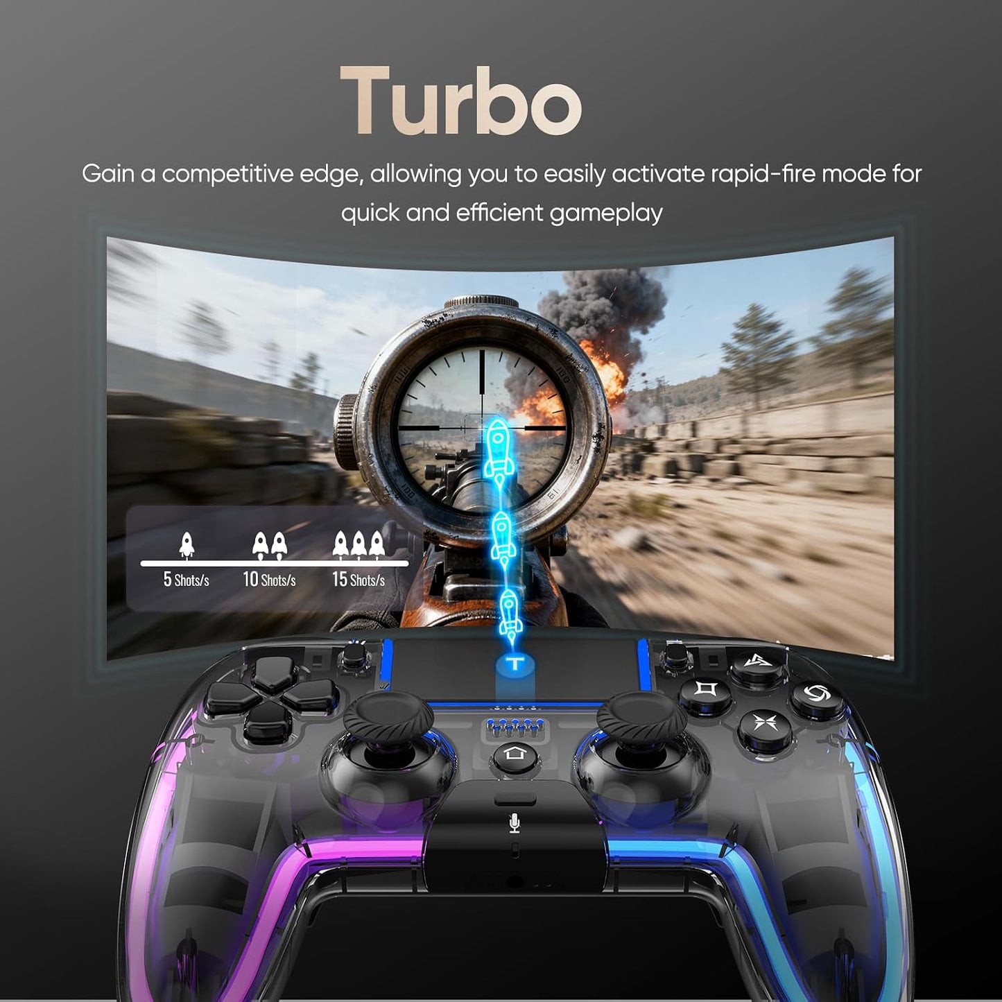 BETMI Controlador inalámbrico para PS5, Pro\/Slim\/MAC\/Steam Deck\...