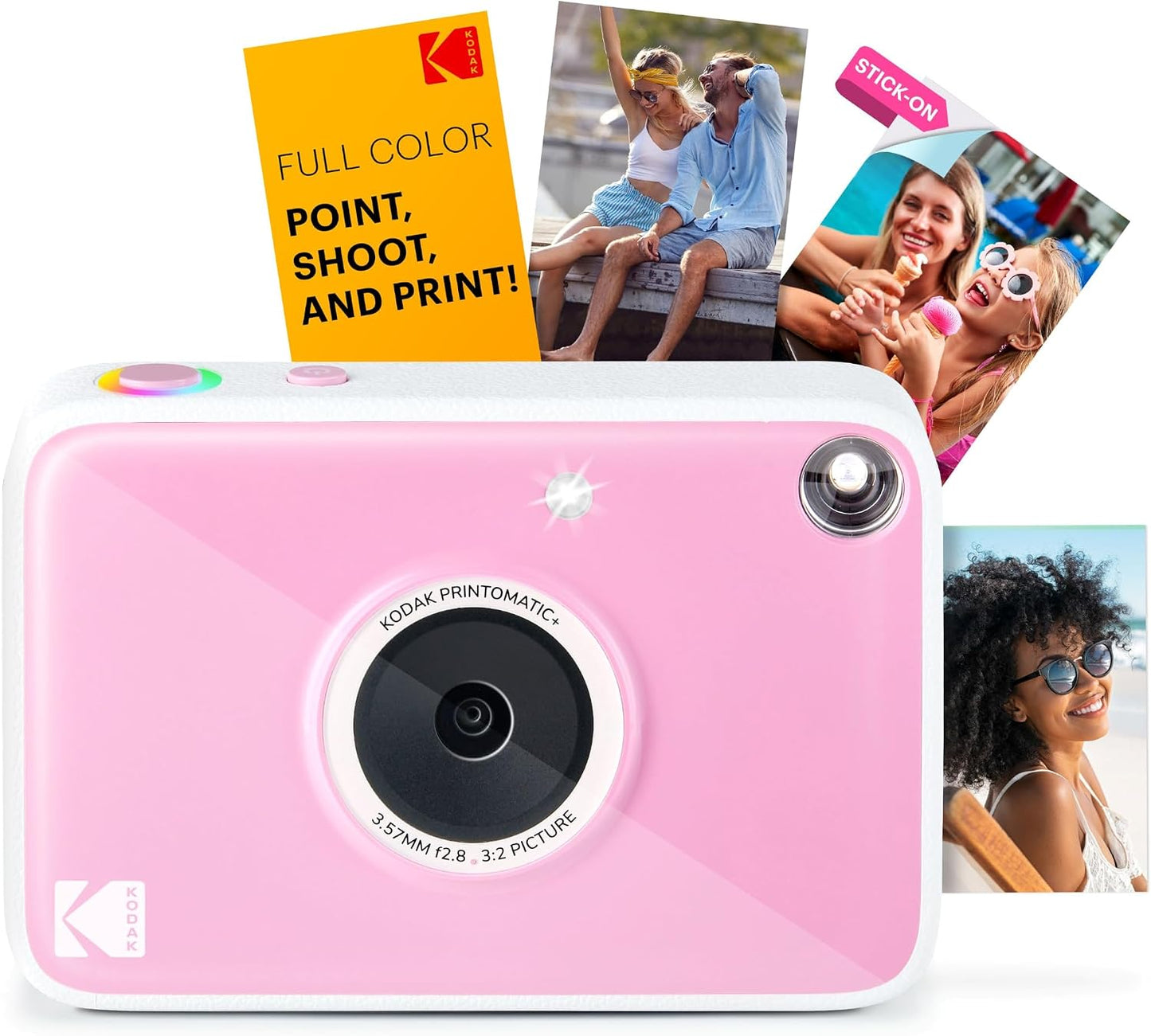 KODAK Printomatic+ Cámara digital de impresión instantánea (rosa) d...