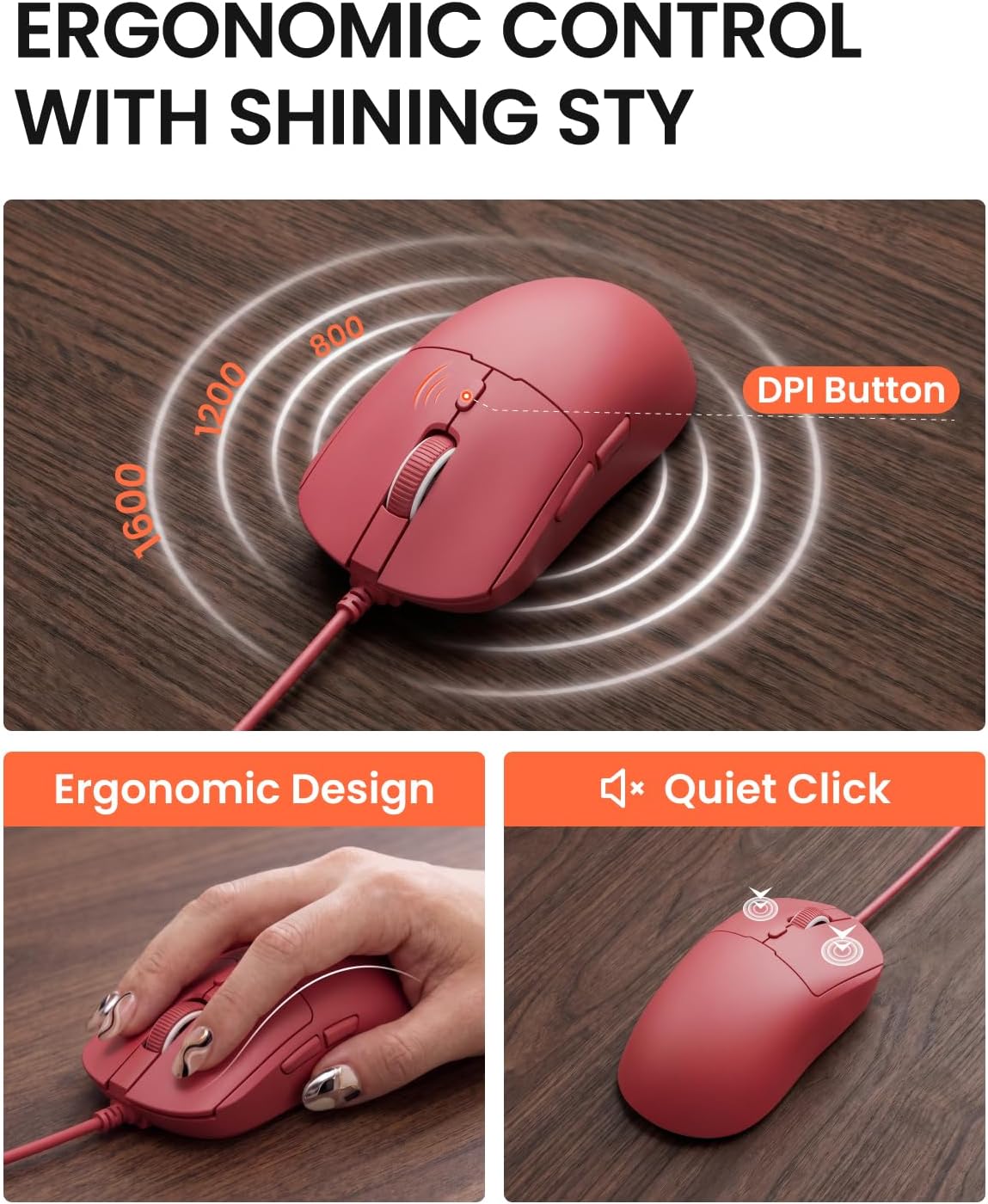 Combo de teclado y mouse con cable para máquina de escribir, interr...
