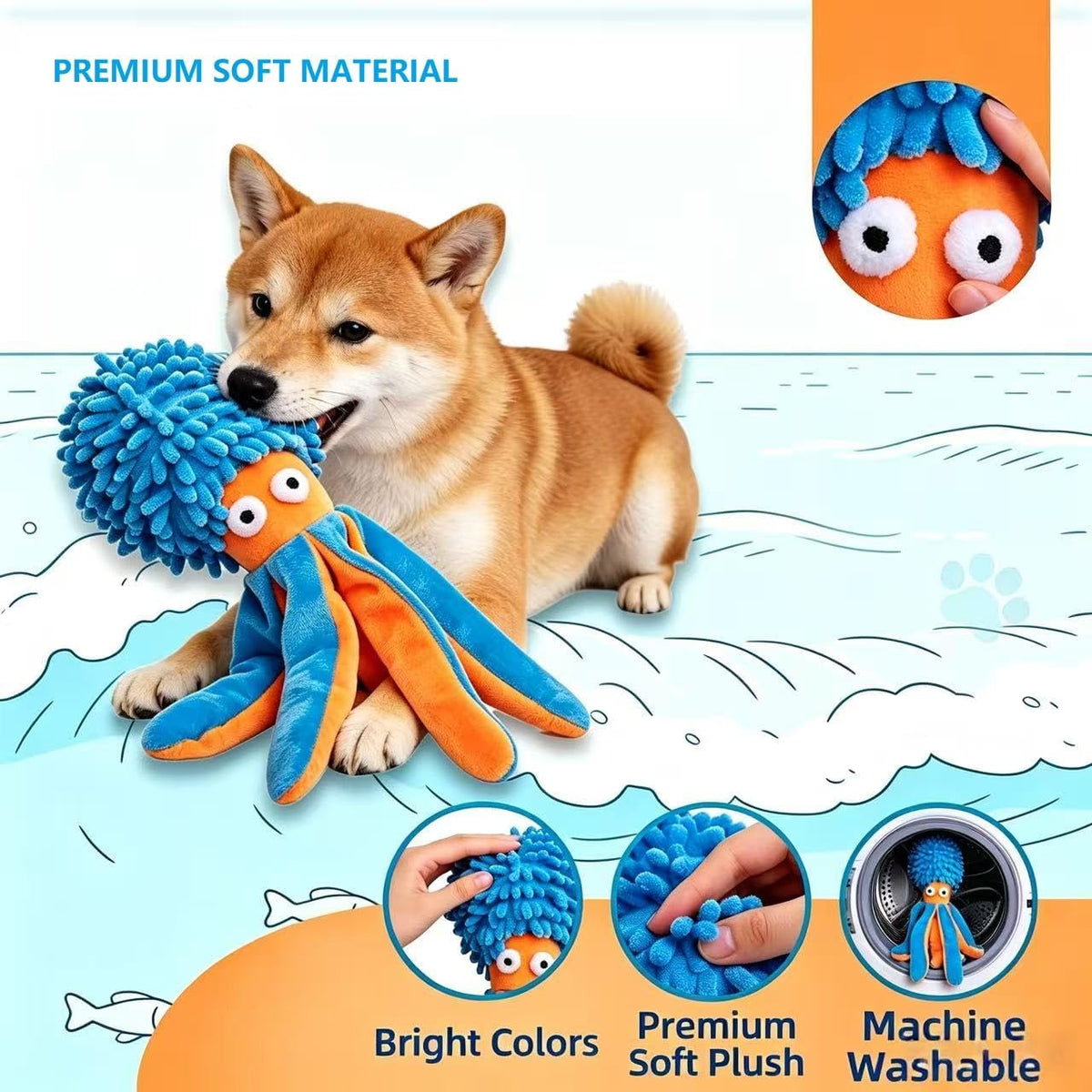 Paquete de 2 juguetes chirriantes para perros, juguetes de peluche...