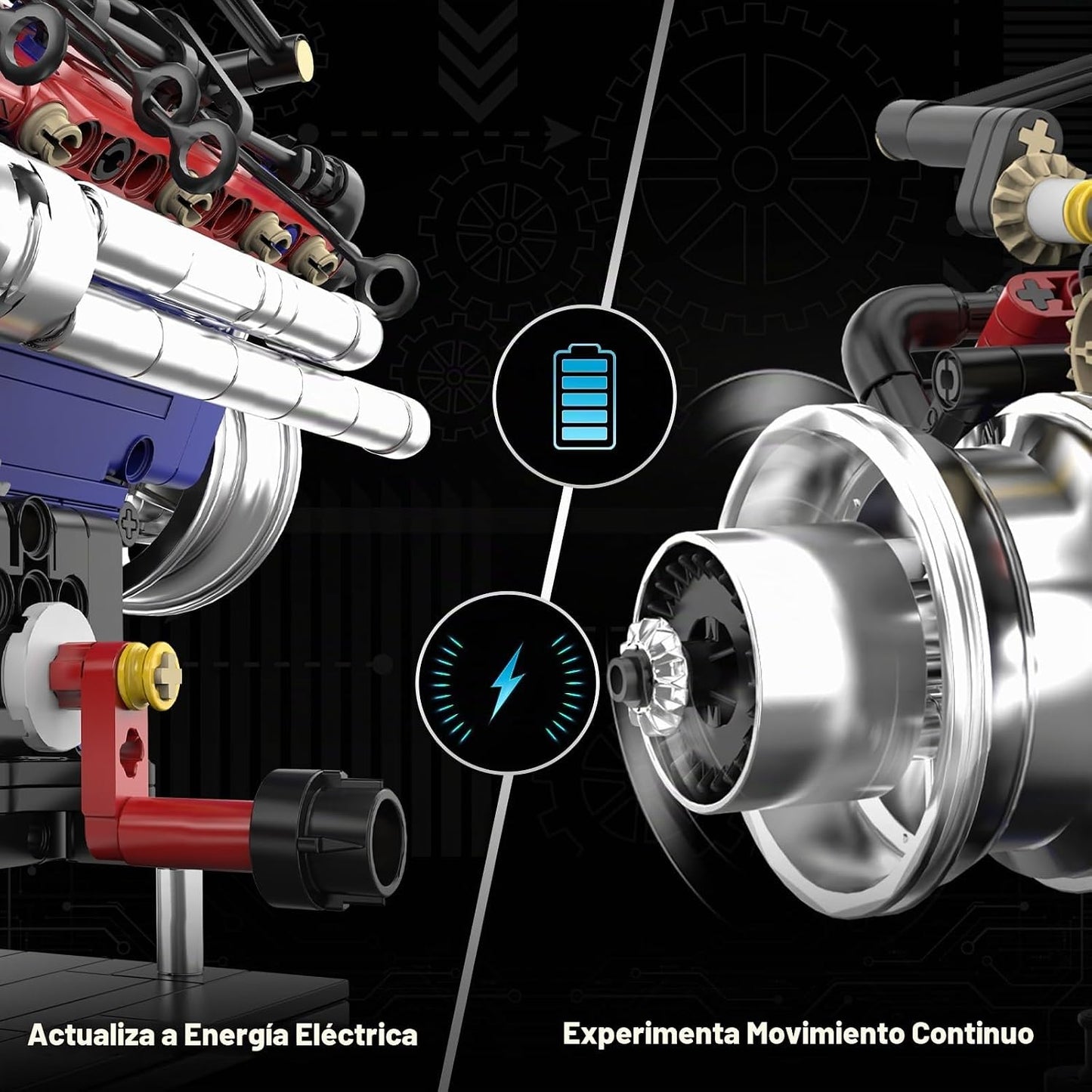 V8 - Juego de construcción de motor compatible con LEGO, kit de mod...
