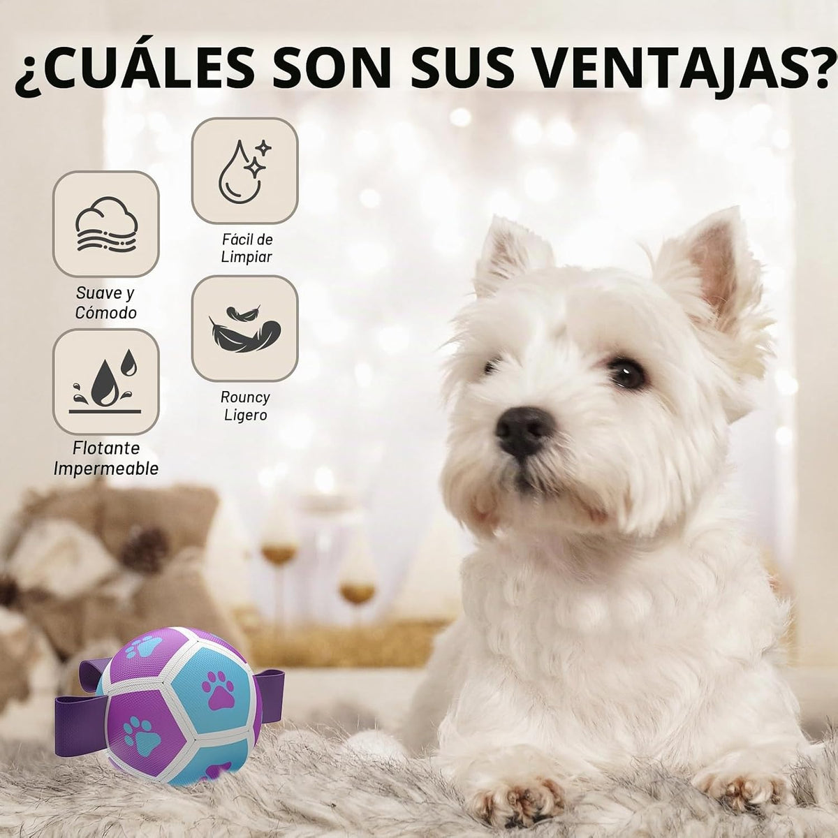 QDAN Juguetes para perros pequeños, pelotas para cachorros, pelotas...