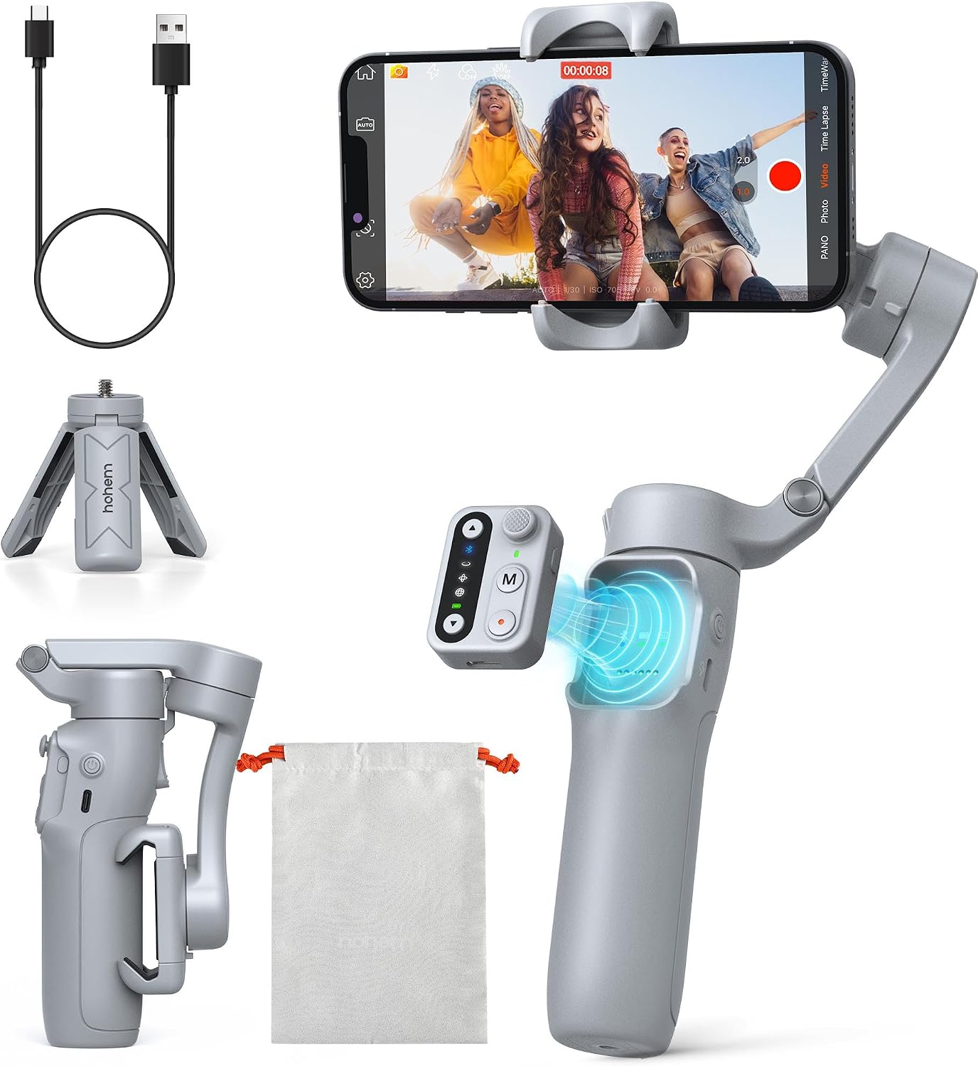 Estabilizador de cardán iSteady X3 SE de hohem para iPhone, estabil...