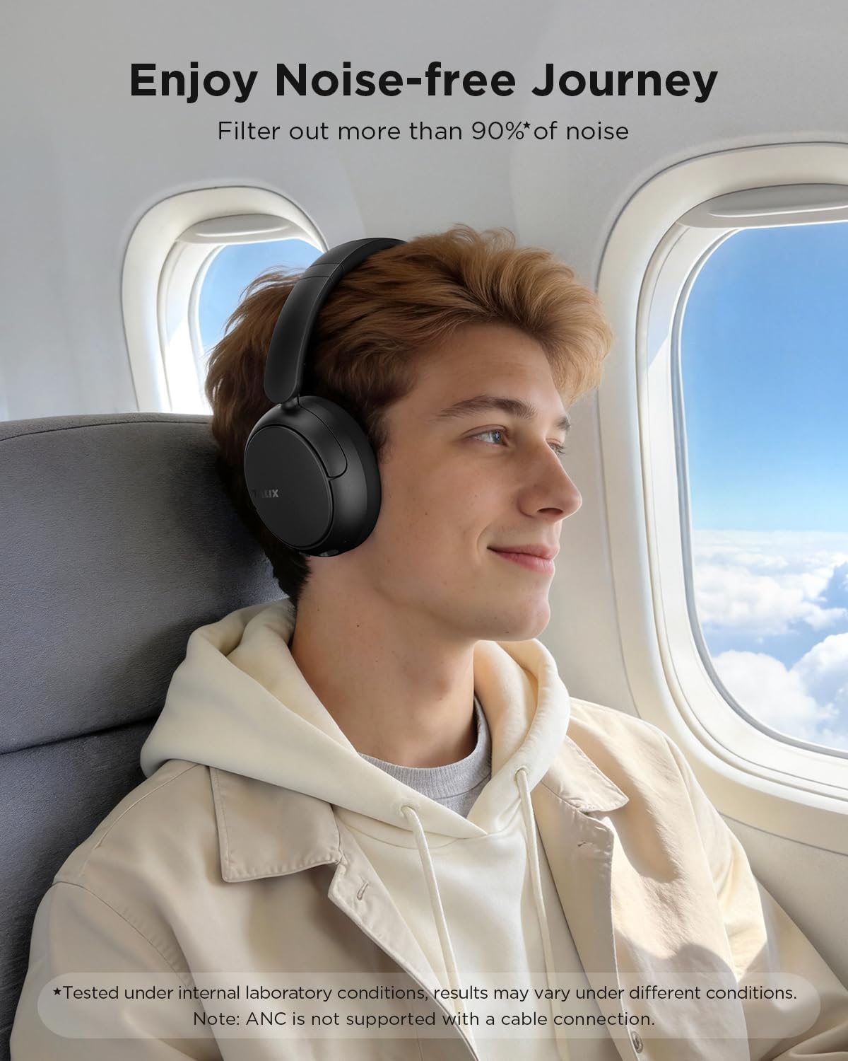 TALIX H30 Auriculares híbridos con cancelación activa de ruido, 110...