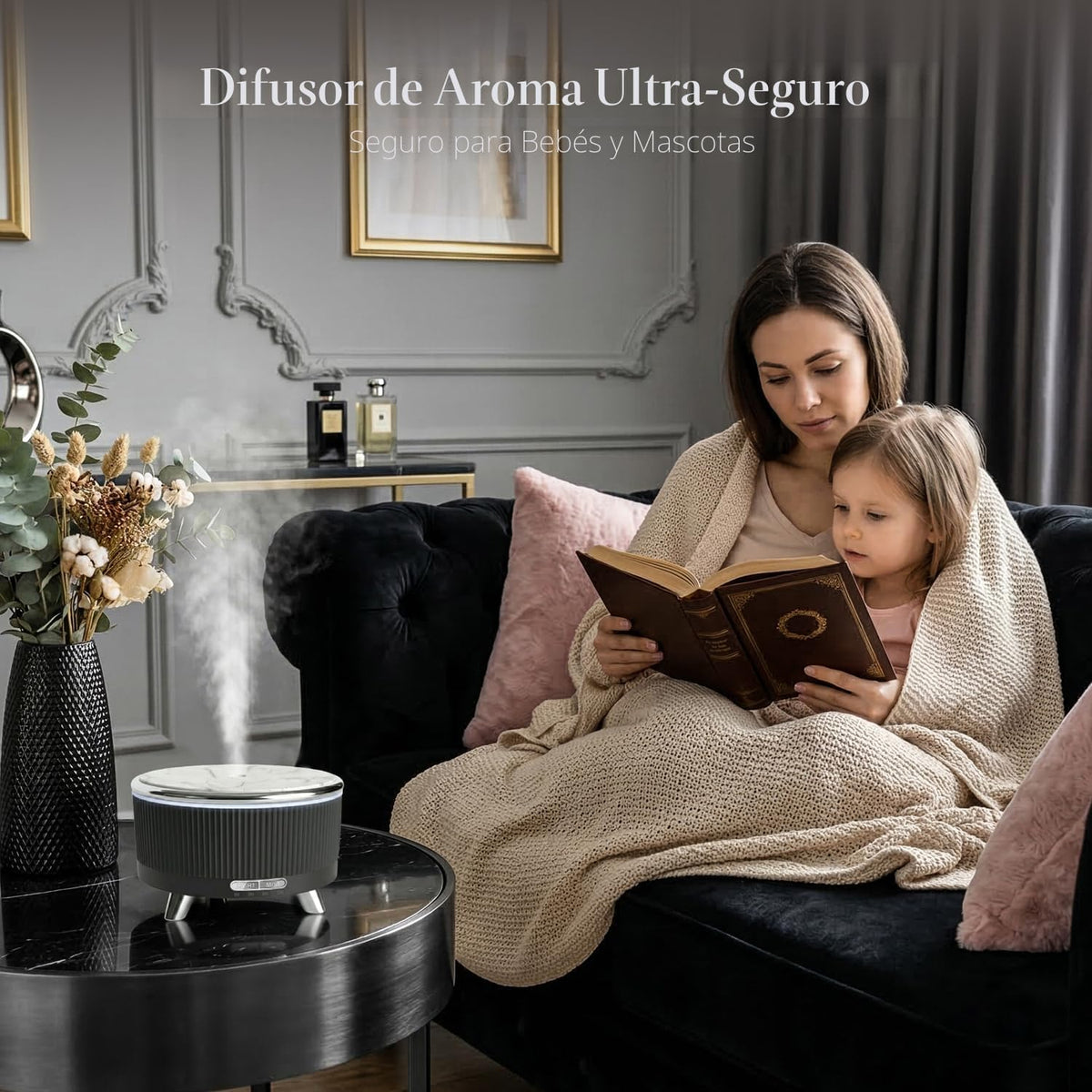 Difusor de aceite esencial de 16.9 fl oz: difusor ultrasónico de ar...