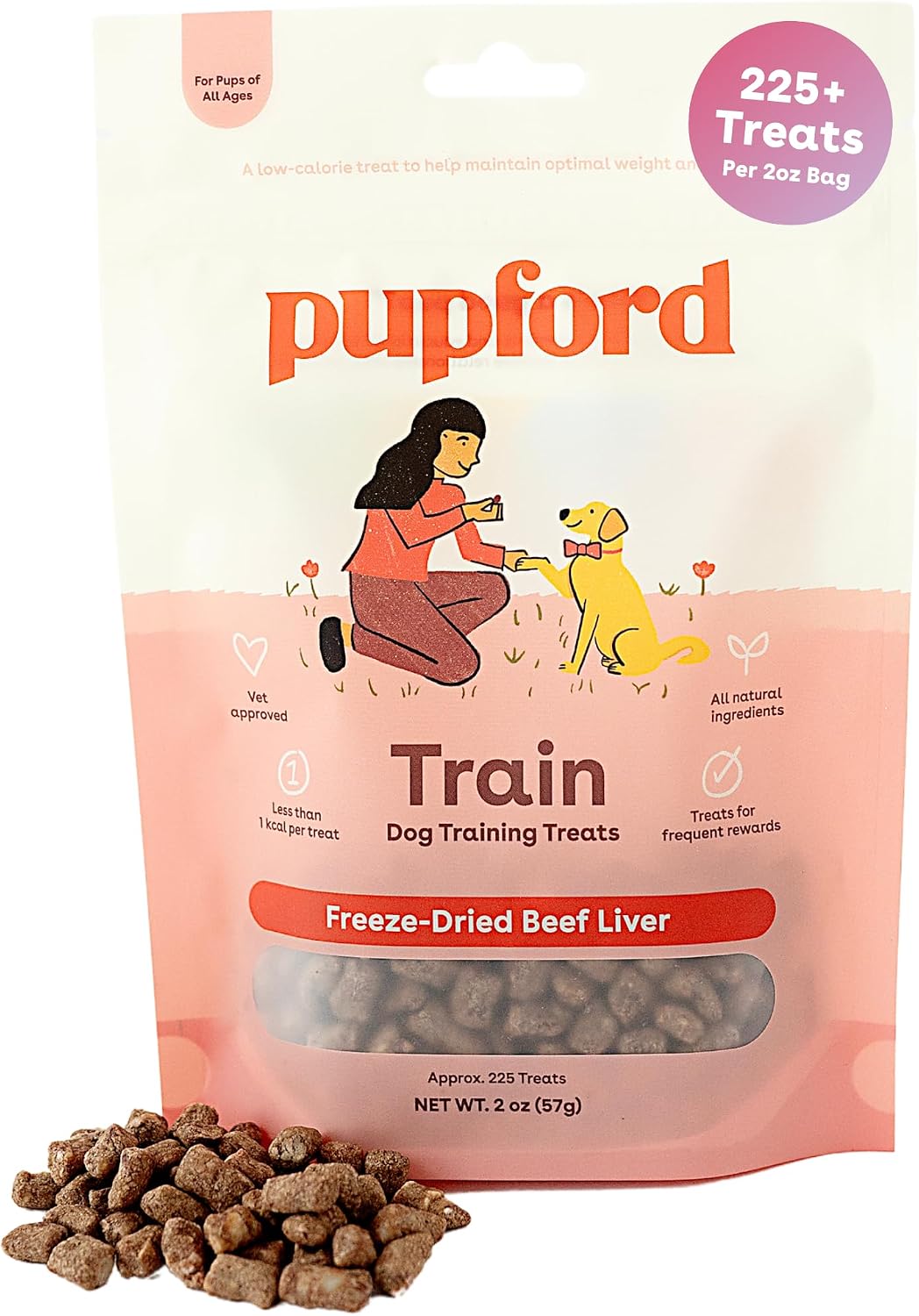 Golosinas de entrenamiento liofilizadas Pupford para perros y cacho...