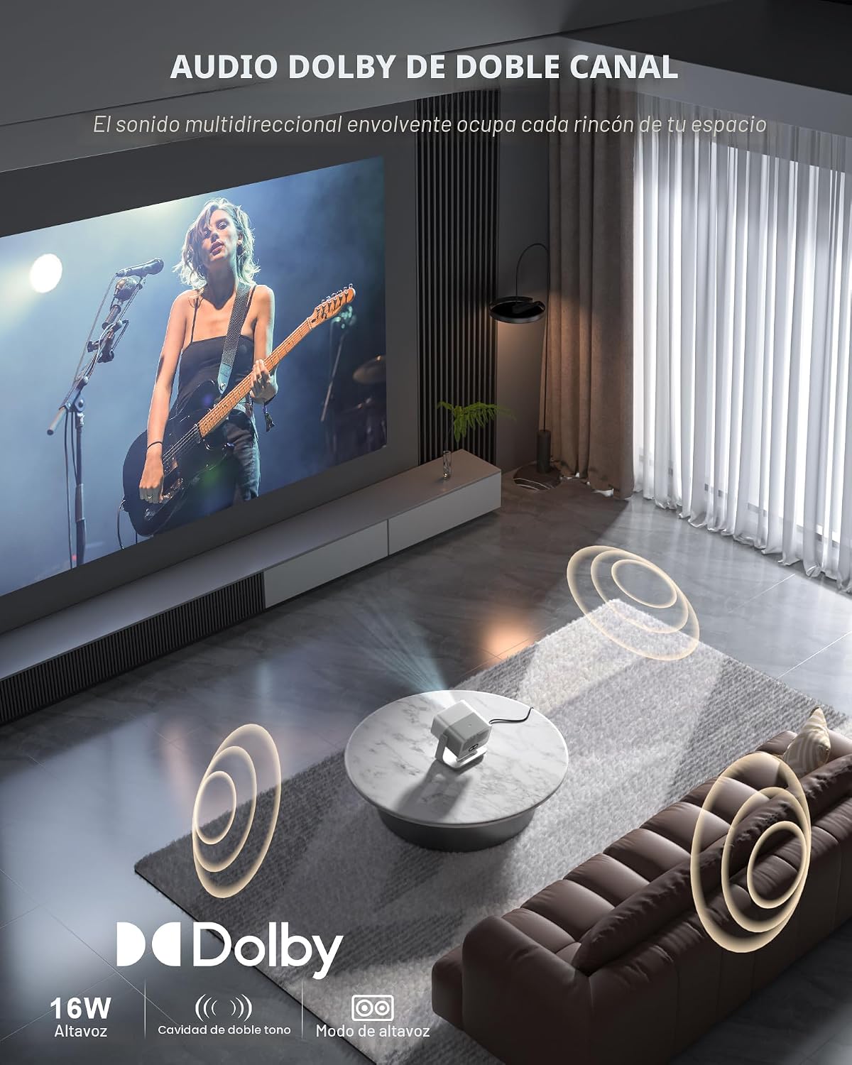 Google TV con licencia oficial: proyector inteligente 4K para exter...