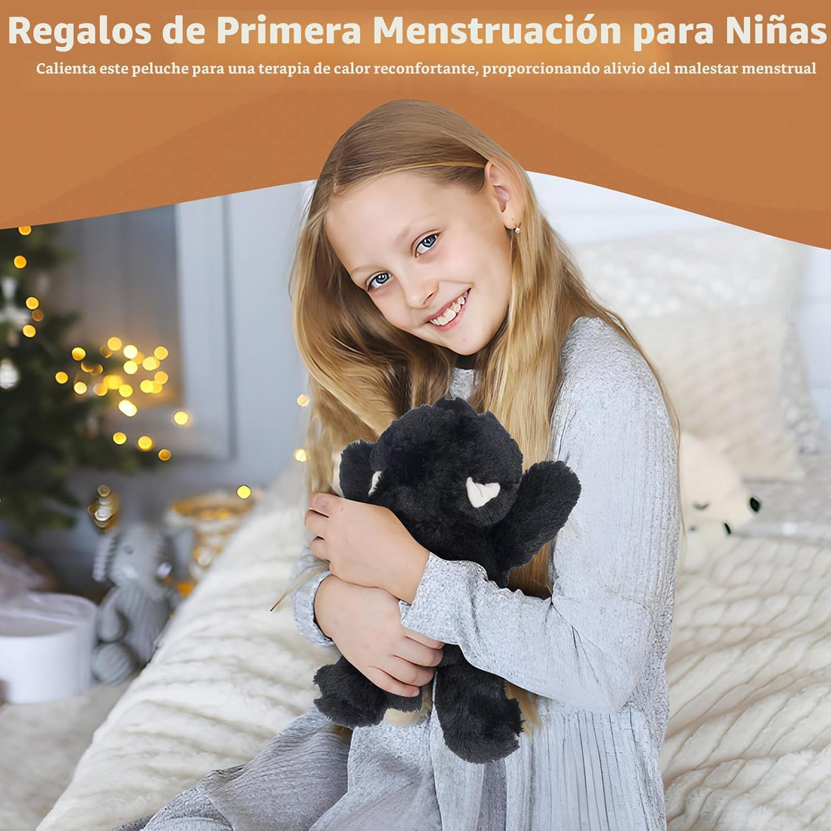 Marysun Animal de peluche negro para microondas, peluche con peso,...