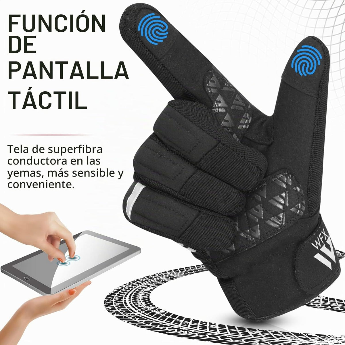 WFX Guantes de motocicleta de alta calidad, resistentes al viento,...