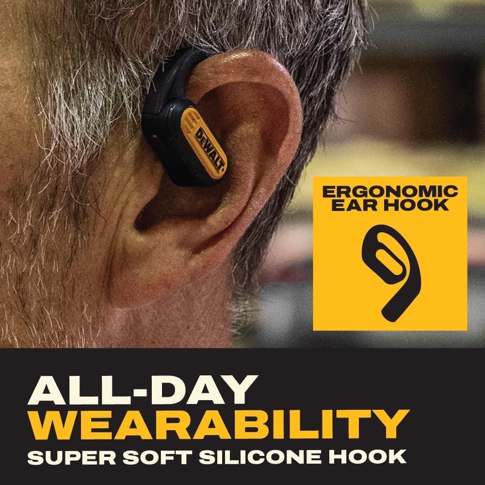 DEWALT Auriculares de Oído Abierto de Servicio Pesado, Auriculares...