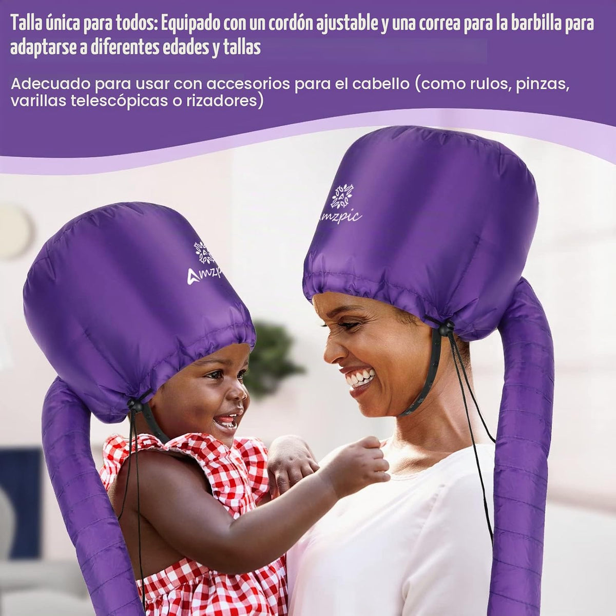 Accesorio para secador de pelo de capó, suave, ajustable, extra gra...