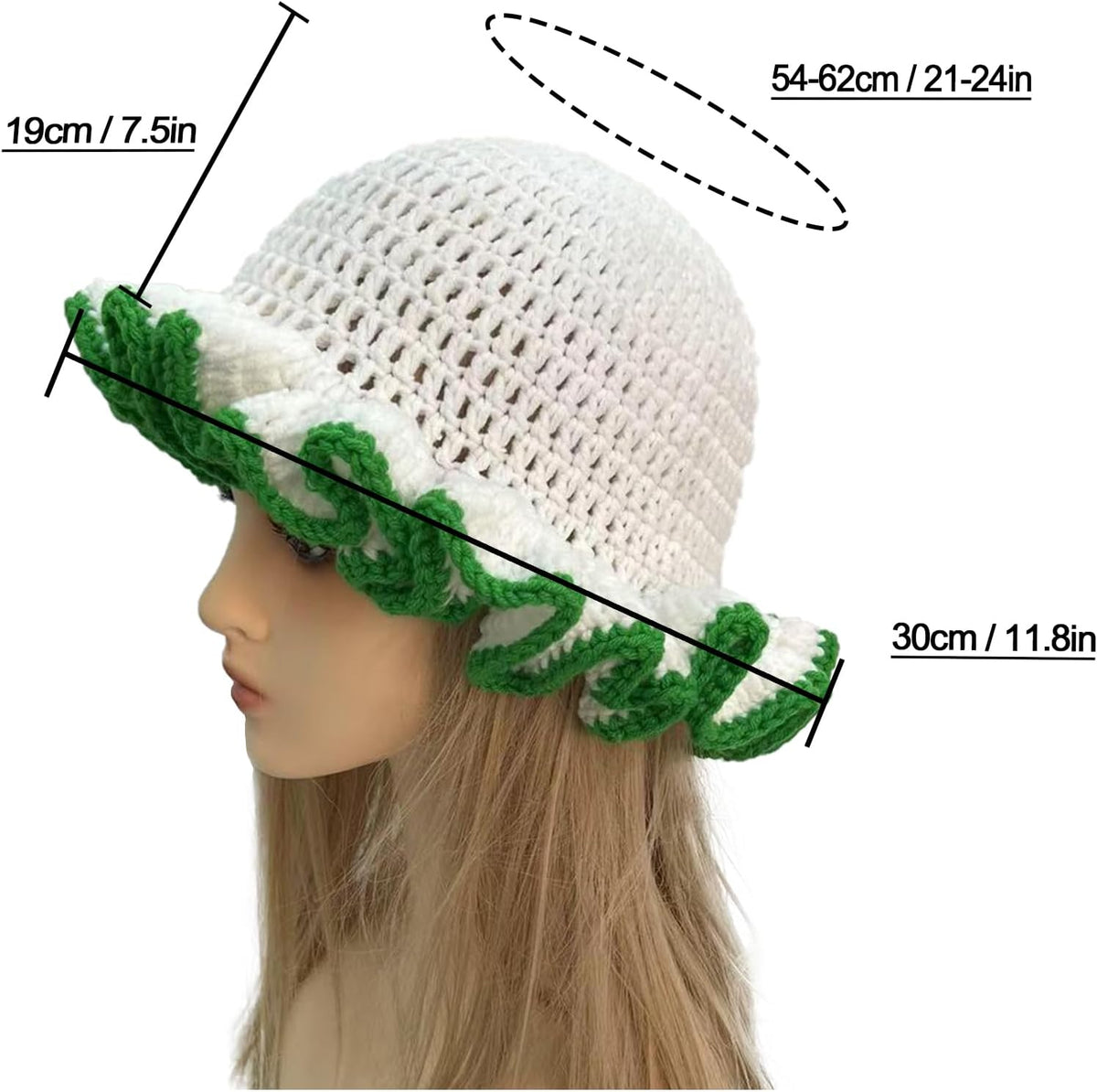 Hshsclth Sombrero de ganchillo hecho a mano, lindo sombrero de pesc...