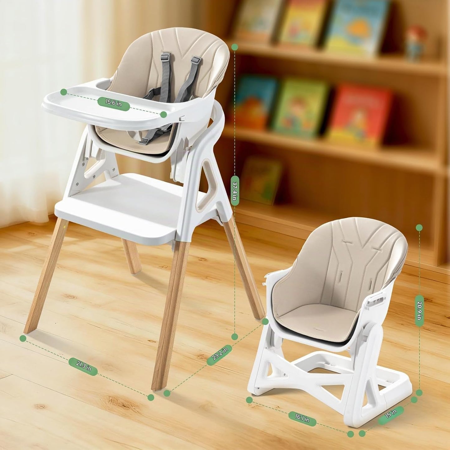 Silla alta para bebé, para bebés y niños pequeños, silla alta conve...