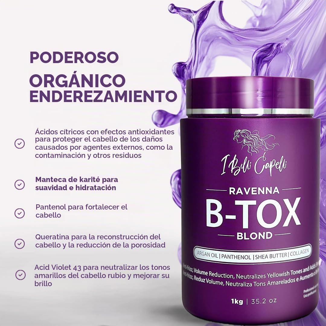 I Belli Capelli Ravenna Blond B-tox Kit de tratamiento para el cabe...
