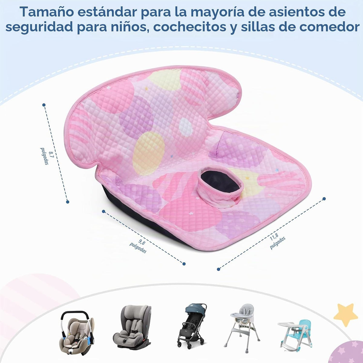 COOLBEBE - Protector de asiento de auto y cochecito, forro de asien...