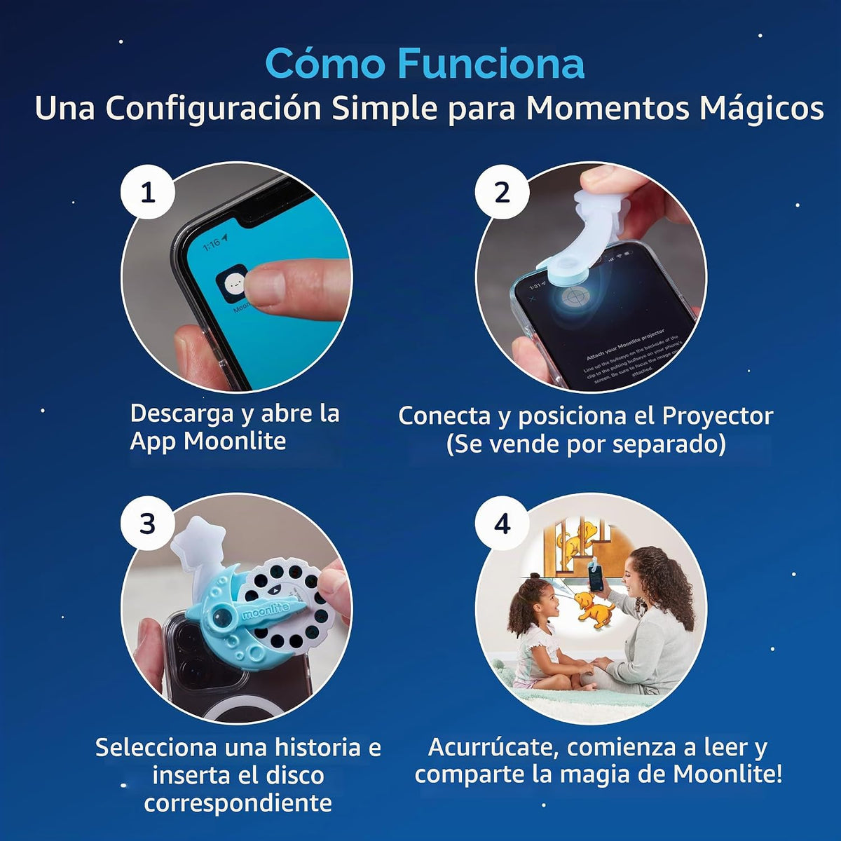 Moonlite Disco de una sola historia, galleta | Regalo de aprendizaj...