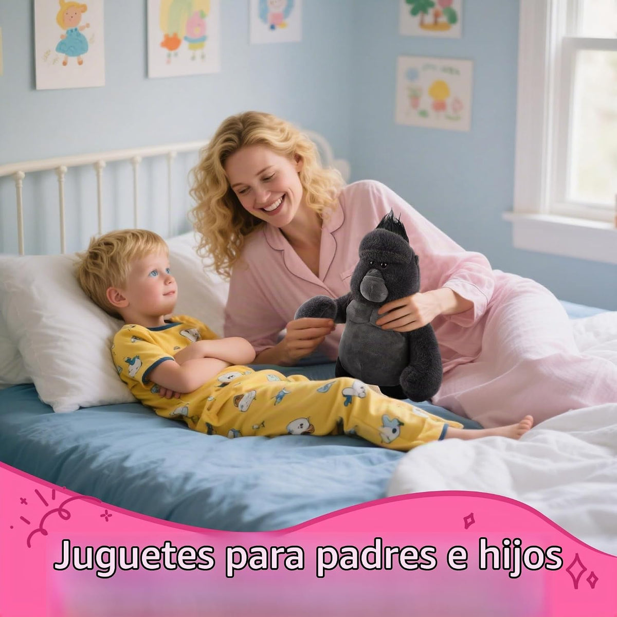 Animal de peluche Gorila, Juguetes de mono de peluche para niños, m...