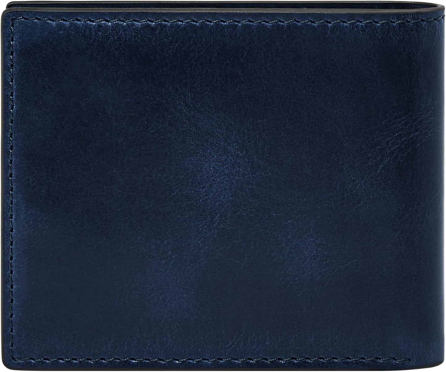 Fossil Derrick - Cartera plegable de piel con bloqueo RFID y ventan...