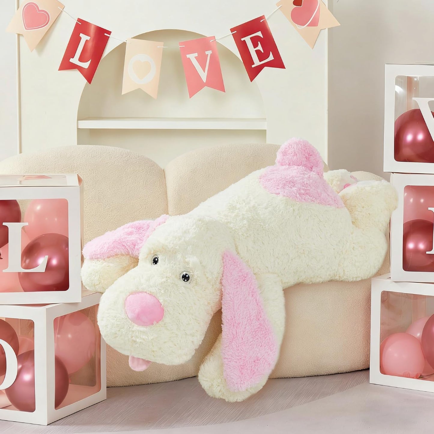 MorisMos Animales de peluche gigantes de perro, peluche de perro gr...