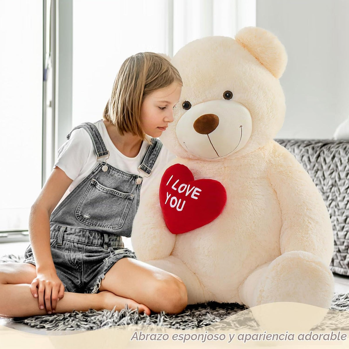 BENINY Oso de Peluche Gigante de 132 cm - Gran Animal de Peluche co...