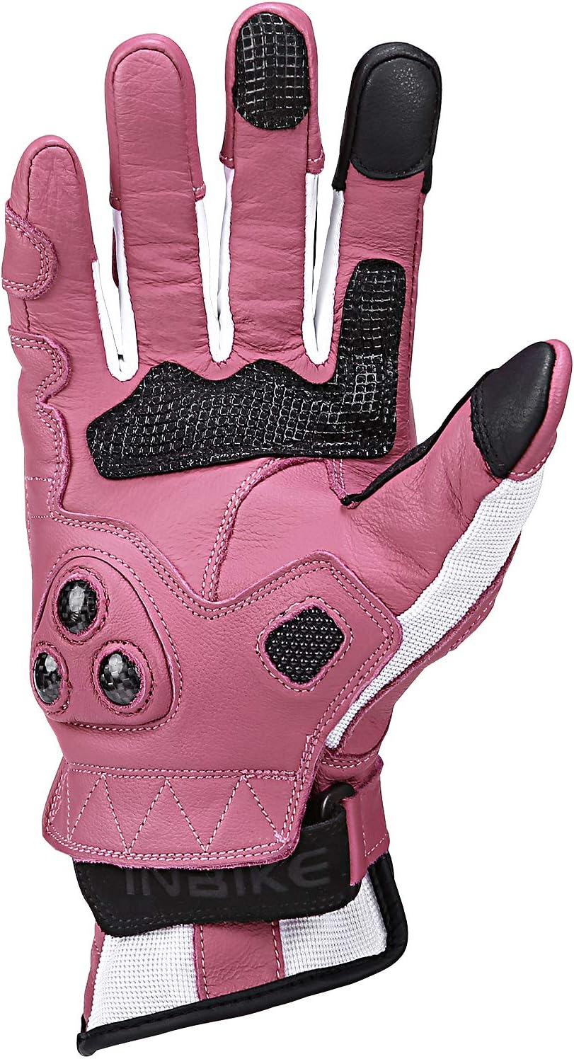 INBIKE - Guantes de moto de piel con nudillos duros y pantalla táct...