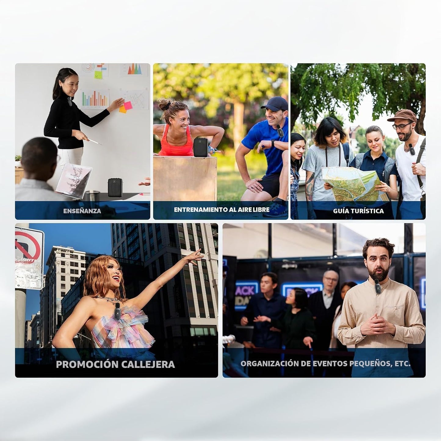 WinBridge - Amplificador de voz inalámbrico con micrófono de solapa...