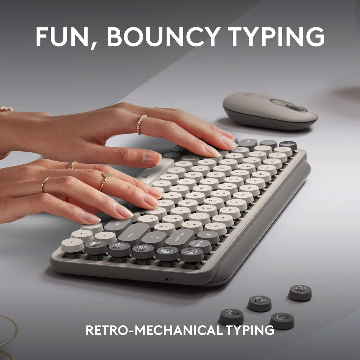 Logitech POP Keys + POP Mouse Conjunto de teclado inalámbrico y mou...