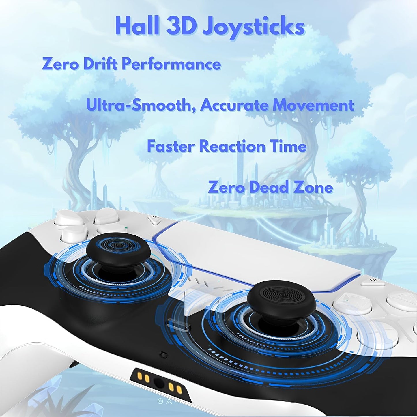 Mando inalámbrico GioMay Pro compatible con joysticks de efecto Hal...