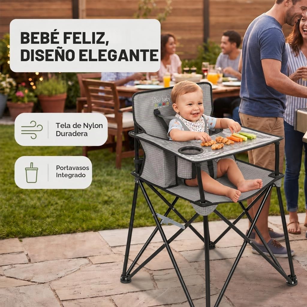 ciao! baby Silla alta portátil para bebés y niños pequeños, silla d...