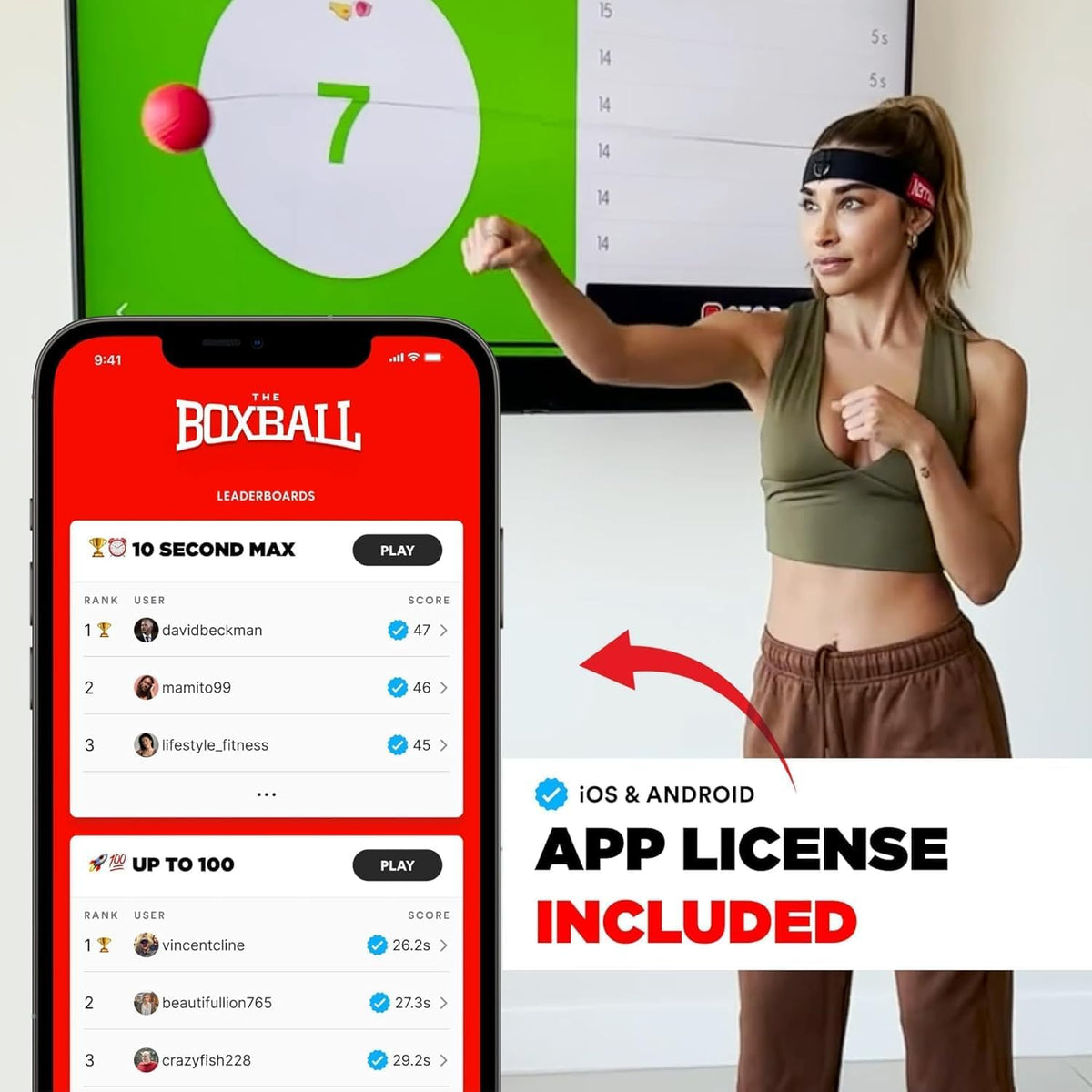 Boxbollen® Pelota de Reflejo de Boxeo - Juego de Entrenamiento en C...