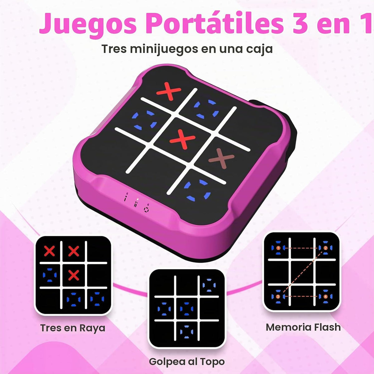 Juego Tic Tac Toe Bolt, Tablero de Rompecabezas Eléctrico Portátil...