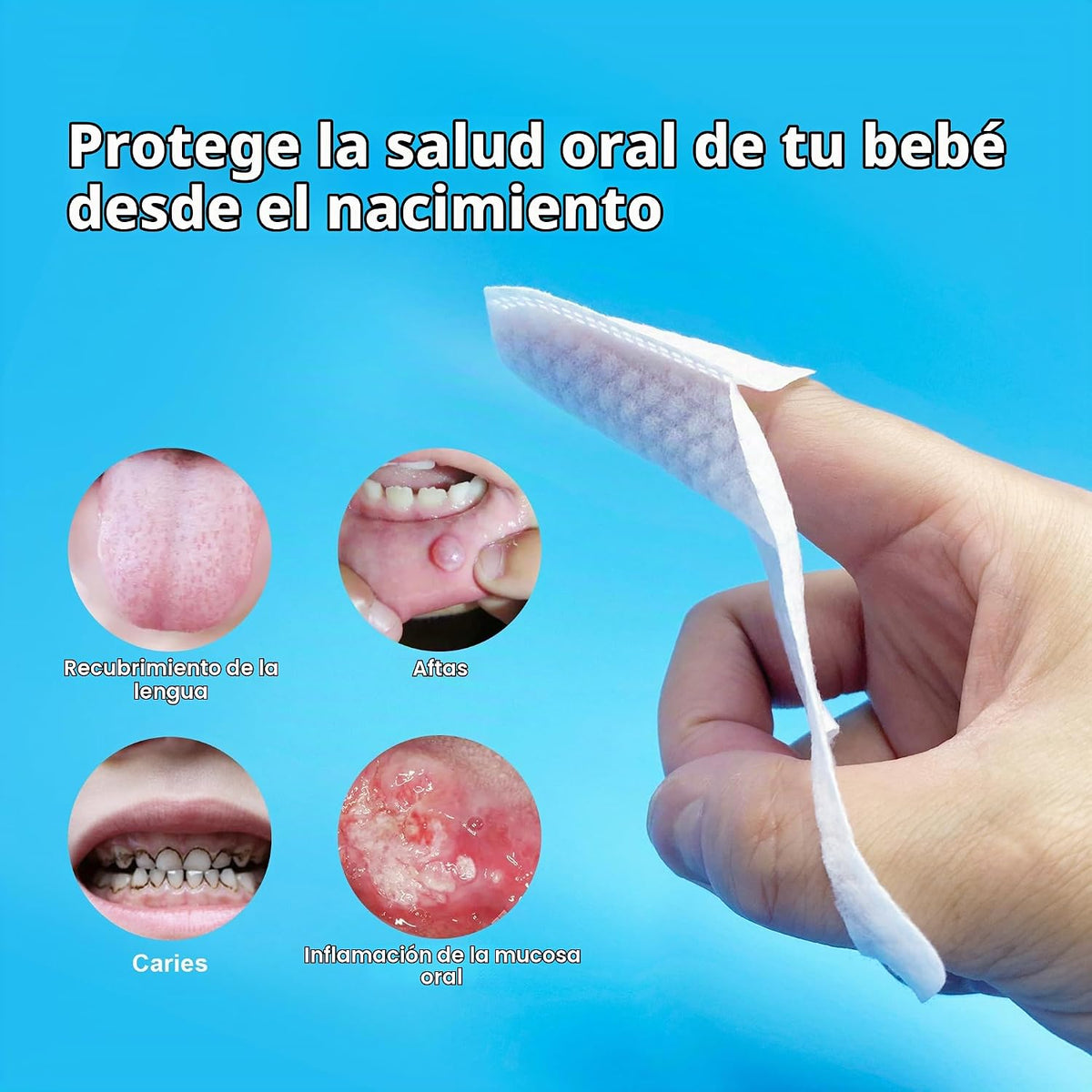 BabyPearl Limpiador de Lengua para Bebé Cepillo de Dientes de Dedo...