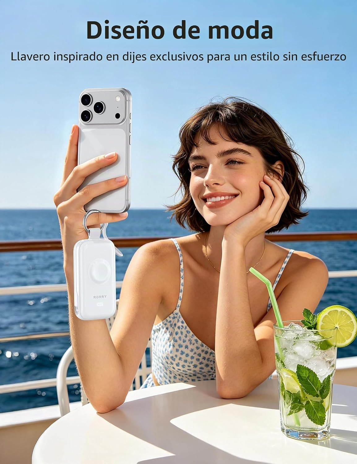 RORRY CharmGo Cargador portátil de 45 W de carga rápida, llavero de...
